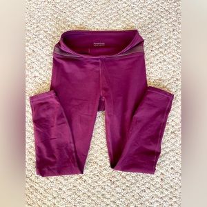 Women’s burgundy sports leggings. Size small.